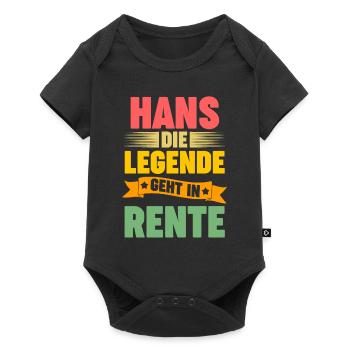 Hans die Legende geht in Rente - Baby Premium Kurzarmbody - Schwarz - Vorne