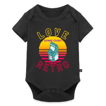 Love Retro - Baby Premium short-sleeve bodysuit - black - Front