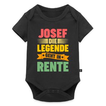 Josef die Legende geht in Rente - Baby Premium Kurzarmbody - Schwarz - Vorne