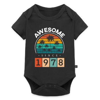 1978 Anniversaire Né Année de naissance millésime - Body à manches courtes Premium Bébé - noir - Devant