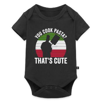 Pizza Italienischer Pizzabäcker - Baby Premium short-sleeve bodysuit - black - Front