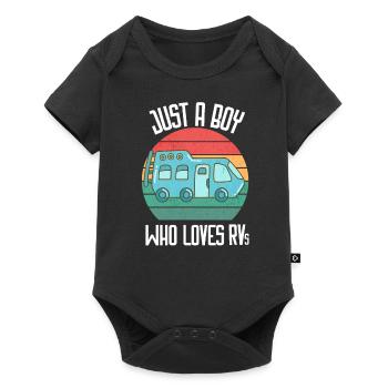 Just A Boy Who Loves RVs Shirt, RV T Shirt, Rv Gif - Baby Premium short-sleeve bodysuit - black - Front