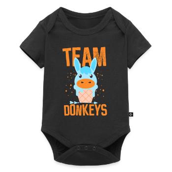 Team Donkey Lovers Farm Animal Cute - Body à manches courtes Premium Bébé - noir - Devant