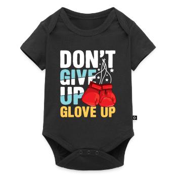 Don't Give Up Glove Up für einen Boxer und Box - Baby Premium Kurzarmbody - Schwarz - Vorne