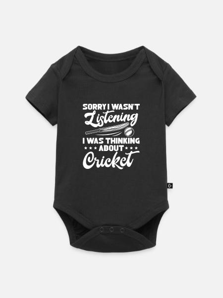 Cricket - Baby Premium Kurzarmbody - Schwarz
