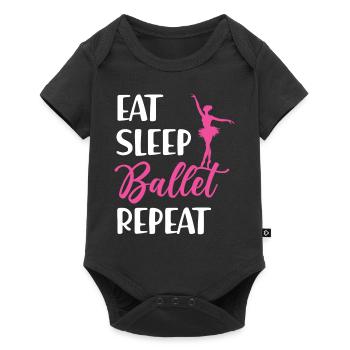 Ballet Dancer Dance Girl Ballerina - Baby Premium Kurzarmbody - Schwarz - Vorne