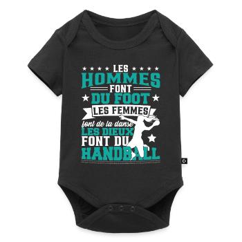 Les Dieux Font Du Handball - Body à manches courtes Premium Bébé - noir - Devant