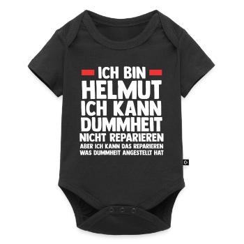 Helmut - Baby Premium Kurzarmbody - Schwarz - Vorne