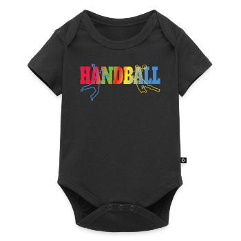 Accessoires de handball motif handball - Body à manches courtes Premium Bébé - noir - Devant