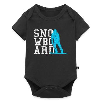Snowboarding - Baby Premium Kurzarmbody - Schwarz - Vorne