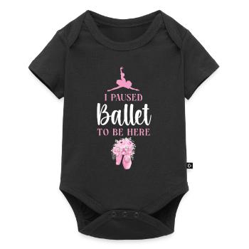 Ballet Danseuse Danse Ballerine - Body à manches courtes Premium Bébé - noir - Devant