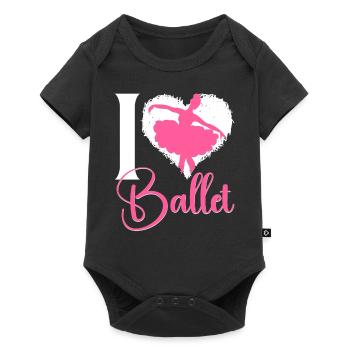 Ballet Dancer Dance Girl Ballerina - Baby Premium Kurzarmbody - Schwarz - Vorne