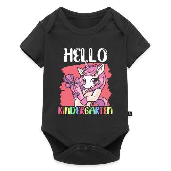 Bonjour Maternelle Humour Enfants Doux Dictons - Body à manches courtes Premium Bébé - noir - Devant