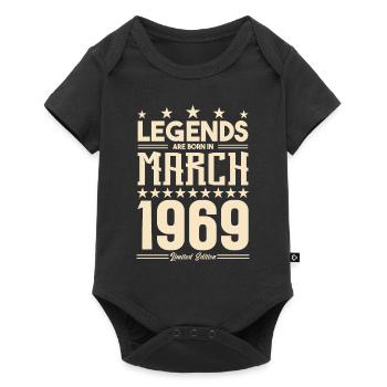 Cadeau Légende mars 1969. cadeau Mars 1969. March. - Body à manches courtes Premium Bébé - noir - Devant
