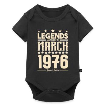 Cadeau Légende mars 1976. cadeau Mars 1976. March. - Body à manches courtes Premium Bébé - noir - Devant