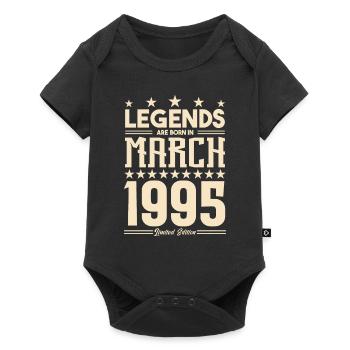 Gift Legend March 1995. gift March 1995. March. - Baby Premium short-sleeve bodysuit - black - Front