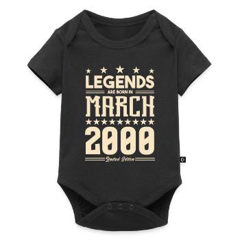 Gift Legend March 2000. gift March 2000. March. - Baby Premium short-sleeve bodysuit - black - Front