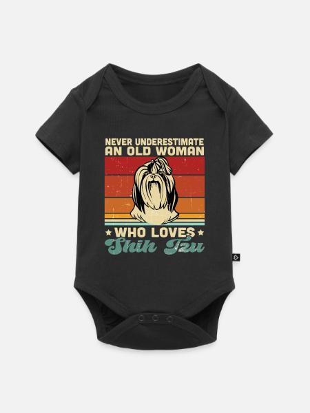Shih Tzu - Baby Premium Kurzarmbody - Schwarz