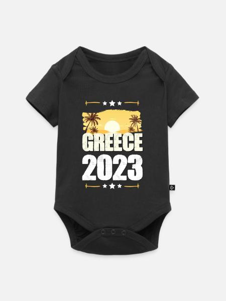 Greece 2023 - Baby Premium Kurzarmbody - Schwarz