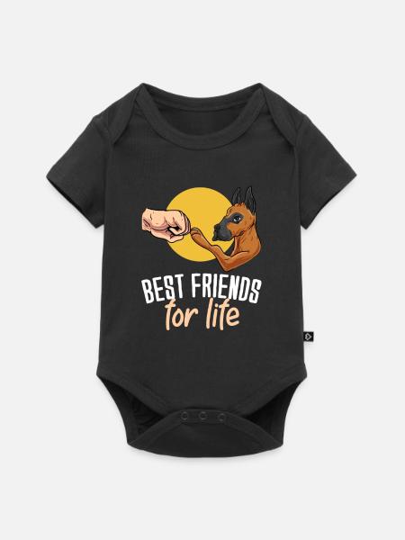 Dänische Dogge - Baby Premium Kurzarmbody - Schwarz