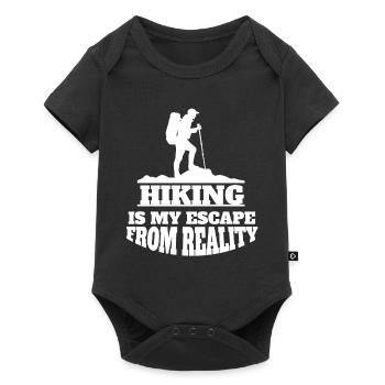 Wandern Bergwanderer Wanderung Bergwandern - Baby Premium Kurzarmbody - Schwarz - Vorne