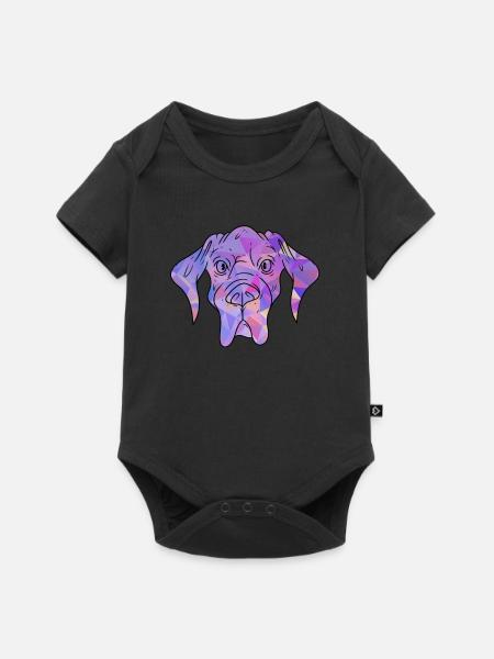 Dänische Dogge - Baby Premium Kurzarmbody - Schwarz
