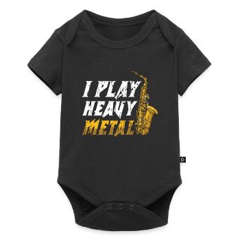 Saxophone I Play Heavy Marching Band Saxophonist - Baby Premium short-sleeve bodysuit - black - Front