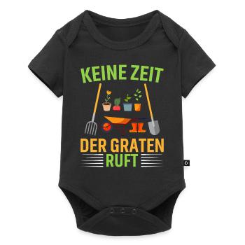 KEINE ZEIT DER GRATEN RUFT - Baby Premium Kurzarmbody - Schwarz - Vorne