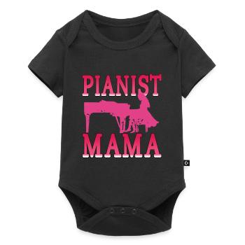Pianiste MAMA Retro Vintage Piano Designs - Body à manches courtes Premium Bébé - noir - Devant