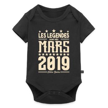 cadeau d'anniversaire mars 2019. cadeau Mars 2019. - Body à manches courtes Premium Bébé - noir - Devant