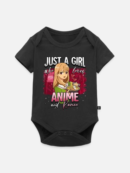 Anime Otaku Weeb - Baby Premium Kurzarmbody - Schwarz