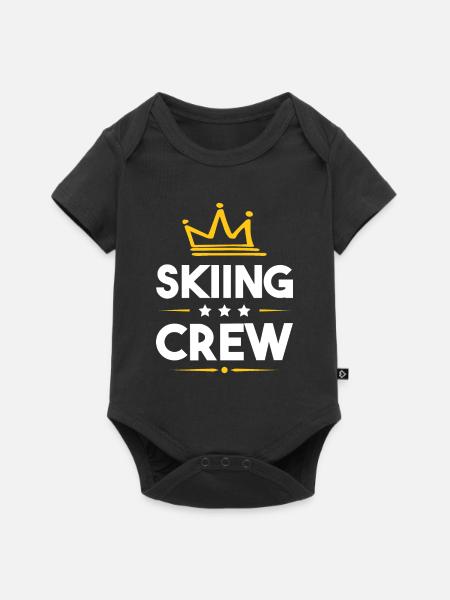 Skiing Crew - Baby Premium Kurzarmbody - Schwarz