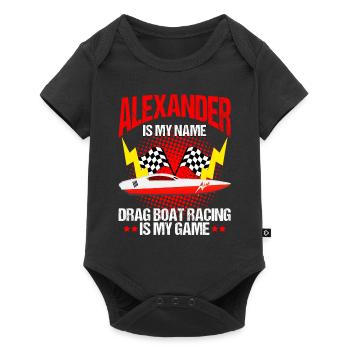 Conception de bateaux de course pour les courses de dragsters - Body à manches courtes Premium Bébé - noir - Devant