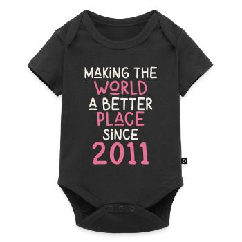 Making the World a better place since 2011 - Baby Premium short-sleeve bodysuit - black - Front