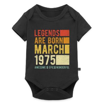 Birthday March 1975 - Baby Premium short-sleeve bodysuit - black - Front