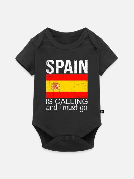 Spanien Spruch - Baby Premium Kurzarmbody - Schwarz
