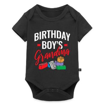 Birthday Kids Grandma Building Blocks - Body à manches courtes Premium Bébé - noir - Devant