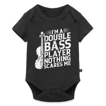 Je suis contrebassiste Rien ne me fait peur - Doubl - Body à manches courtes Premium Bébé - noir - Devant
