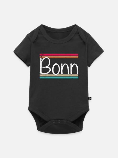 Bonn - Baby Premium Kurzarmbody - Schwarz