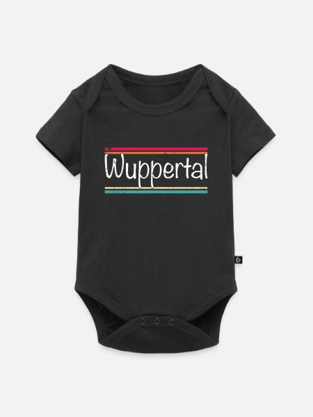 Wuppertal - Baby Premium Kurzarmbody - Schwarz