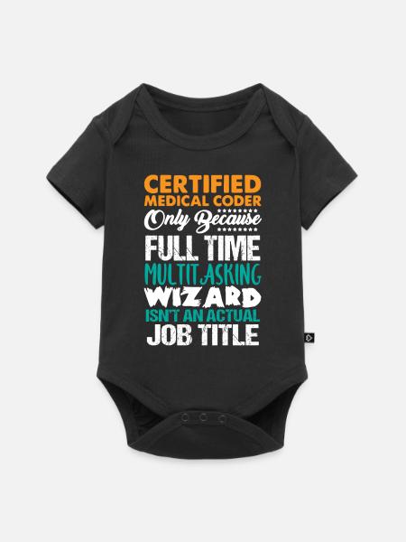Medizinischer Kodierer, Programmierer - Baby Premium Kurzarmbody - Schwarz