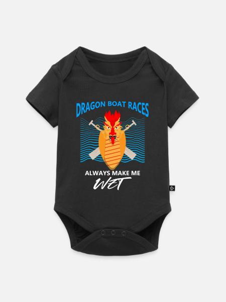 Drachenbootrennen-Design für Drachenbootfahren - Baby Premium Kurzarmbody - Schwarz