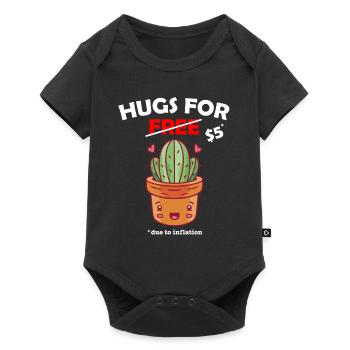 Funny cute cactus valentine costume Hugs For Free - Baby Premium Kurzarmbody - Schwarz - Vorne