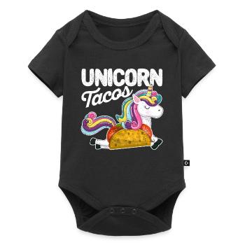 Drôle de tacos de licorne Cinco de Mayo Taco Fiesta - Body à manches courtes Premium Bébé - noir - Devant