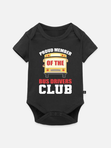 Proud Member Of The Bus Drivers Club School Bus - Baby Premium Kurzarmbody - Schwarz