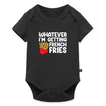 Français Frites Drôle d’amateur de restauration rapide Français frites - Body à manches courtes Premium Bébé - noir - Devant