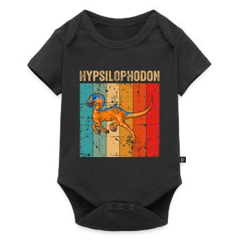 Hypsilophodon Dinosaurier Kinder Dino Geschenk - Baby Premium Kurzarmbody - Schwarz - Vorne