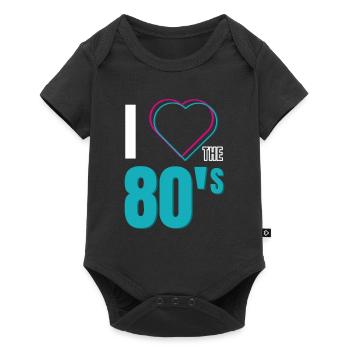 J’AIME LES ANNÉES 80 - Body à manches courtes Premium Bébé - noir - Devant