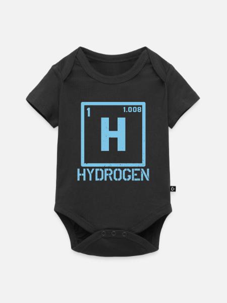 Wasserstoff Element Hydrogen Energie - Baby Premium Kurzarmbody - Schwarz