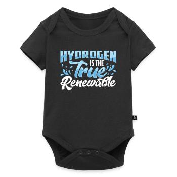 Hydrogen is the true renewable energy - Baby Premium short-sleeve bodysuit - black - Front
